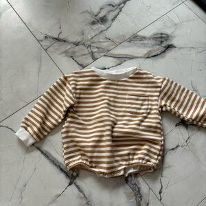 Striped Brownish Tan and White Bubble